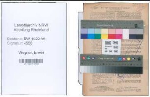 Entnazifizierung Erwin Wegner , geb. 29.09.1896 (Lehrer)