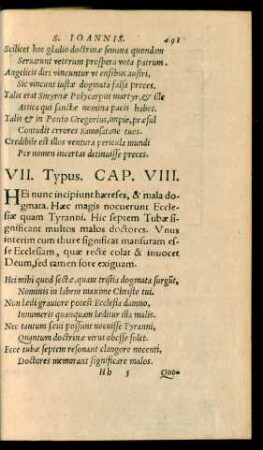 VII. Typus. Cap. VIII.