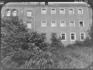 Pirna-Altstadt, Lange Straße 10. Wohnhaus mit Ladeneinbau. Hofansicht