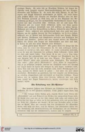 Die Erhaltung von Alt-Weimar