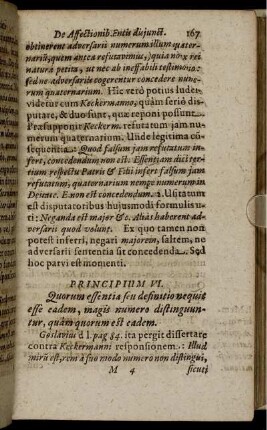 Principium VI. Quorum essentia seu definitio nequit esse eadem, magis numero distinguuntur, quam quorum est eadem.