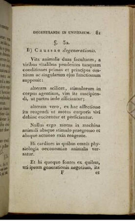B) Caussae degenerationis