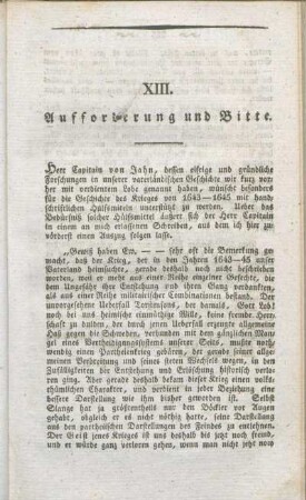 XIII. Aufforderung und Bitte.