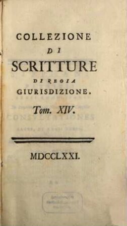 Collezione Di Scritture Di Regia Giurisdizione, 14