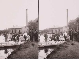 Bautzen, Bootsanleger im Spreetal an der Bleichenstraße, um 1900