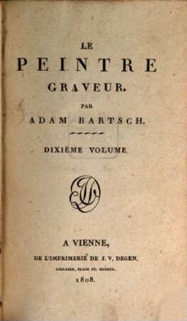 Le peintre graveur, 10. Les vieux maitres allemands ; 5