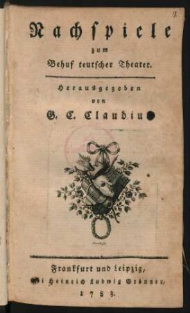 Nachspiele zum Behuf teutscher Theater