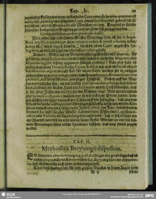 Cap. II. Methodica Breyningii dispositio