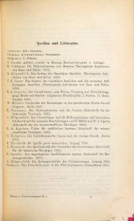 Die gnostischen Quellen Hippolyts in seiner Hauptschrift gegen die Häretiker