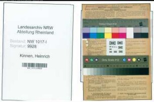 Entnazifizierung Heinrich Kinnen , geb. 04.11.1910 (Schreiner)