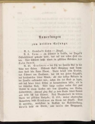 Anmerkungen zum dritten Gesange.
