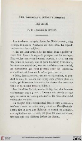 Sér. 2: Les tombeaux mégalythiques des Madid