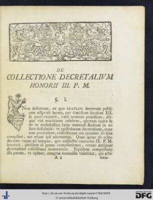 De Collectione Decretalium Honorii III. P. M.