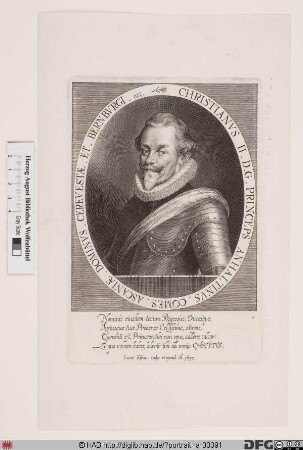 Bildnis Christian I., Fürst zu Anhalt-Bernburg (reg. 1586-1630)