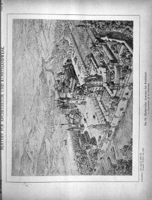 Tafel 35: Das Dr. Richter'sche Anwesen bei Rudolstadt. 1. Gesammtbild aus der Vogelschau