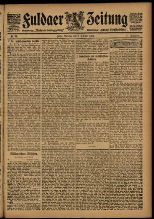 Ausgabe vom Montag, den 08. Februar 1904.