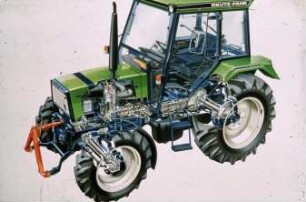 Fotografie: Traktor, Allradtraktor, Antriebs- und Anbausystem, Weiste- Dreieck