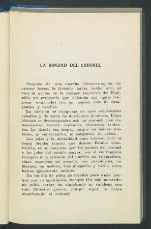 La bondad del Coronel