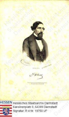 Stahl, Wilhelm Prof. Dr. phil. (1812-1873) / Porträt, Brustbild, mit faks. Unterschrift