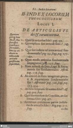II. Index Locorum Theologicorum
