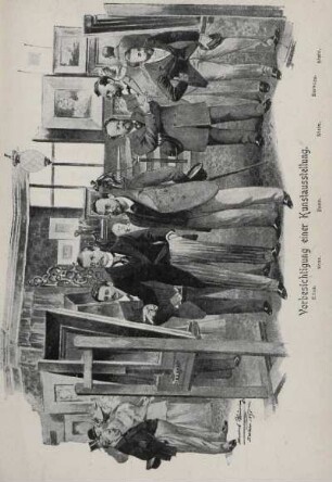 Tafel: Vorbesichtigung einer Kunstausstellung. Elias, Voss, Buss, Stein, Servaes, Stahl