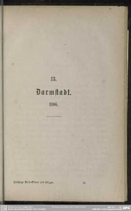 13. Darmstadt. 1866