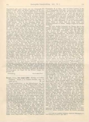 209-212 [Rezension] Oergel, Georg, Vom jungen Luther
