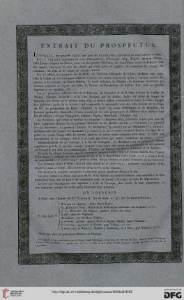 Extrait du prospectus