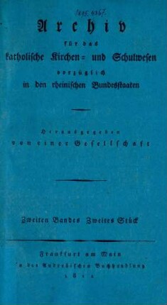 Zweiten Bandes Zweites Stück