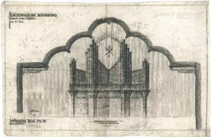 Bestelmeyer, German; Nürnberg (Bayern); Ev. Friedenskirche St. Johannes - Mappe 2: Orgel (Ansicht)