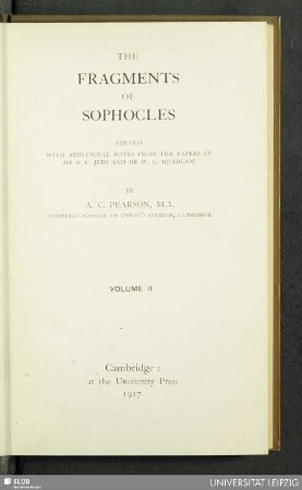2: The fragments of Sophocles : in three volumes