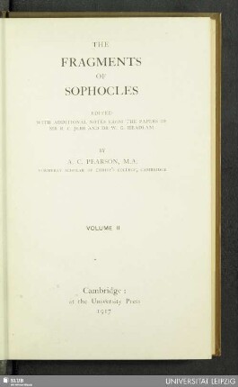 2: The fragments of Sophocles : in three volumes