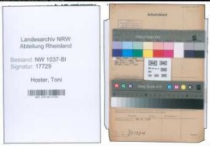 Entnazifizierung Toni Hoster , geb. 13.05.1907 (Metzger)