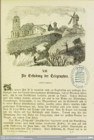 XII. Die Erfindung der Telegraphen