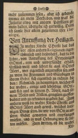 Von Anruffung der Heiligen.