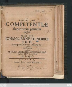 Privilegium Competentiae Superiorum permissu