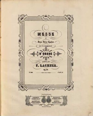 Messe à 2 voix egales avec accompagnement d'orgue : op. 92