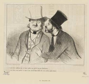 Je suis bien malheureux, si vous voulez…Blatt 3 der Folge Croquis Parisien, in: „Le Charivari“, Paris 1853
