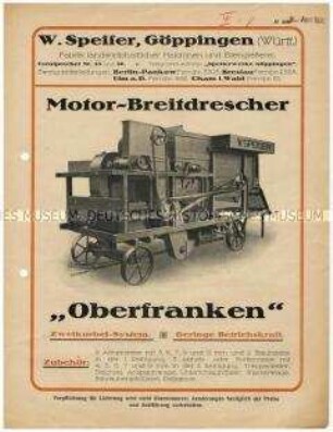 Motor-Breitdreschmaschine