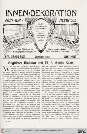 Englisches Mobiliar und M. H. Baillie Scott
