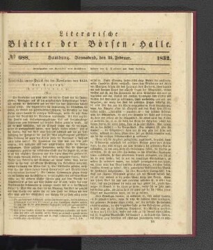 No 688. Hamburg. Sonnabend, den 25. Februar. 1832.