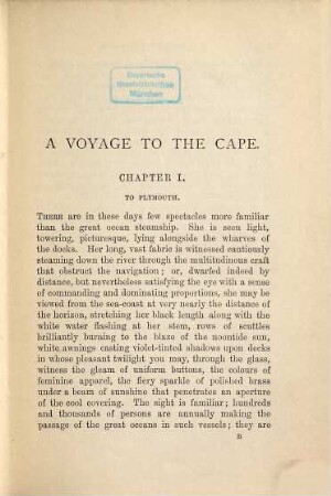 A voyage to the Cape