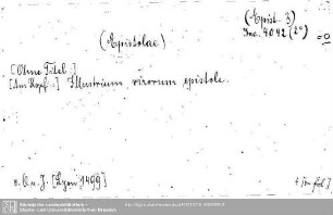 Epistolae: Epistolae