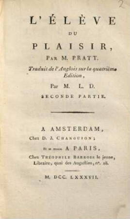 L' Élève Du Plaisir, 2