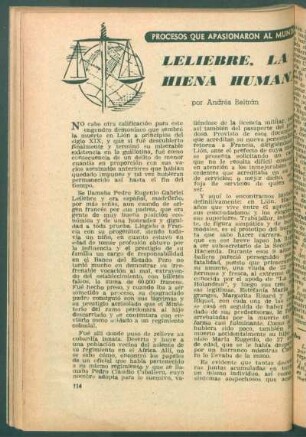 Leliebre, la hiena humana : Procesos que apasionaron al mundo