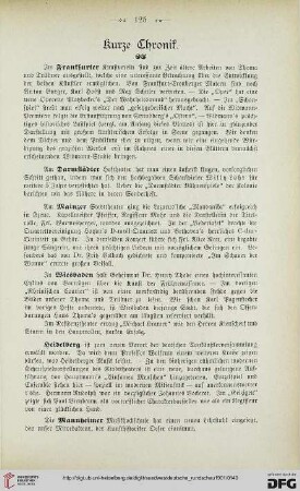 Kurze Chronik
