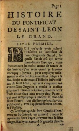 Histoire Du Pontificat De Saint Leon Le Grand
