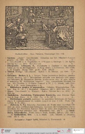 [Aachen-Zwickau i. Sa./Holstein] (Nr. 1 - 476)