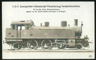 1-C-1 Zweicylinder-Heißdampf-Personenzug-Tenderlokomotive