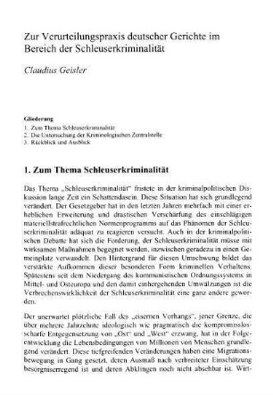 333-348, Zur Verurteilungspraxis deutscher Gerichte im Bereich der Schleuserkriminalität